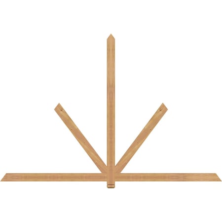 Ekena Millwork Kennewick Timber Gable Bracket, Western Red Cedar, 96"W x 64"H x 1 1/2"D x 3 1/2"F, 16/12 Pitch GBW096X64X0204KEN00SWR